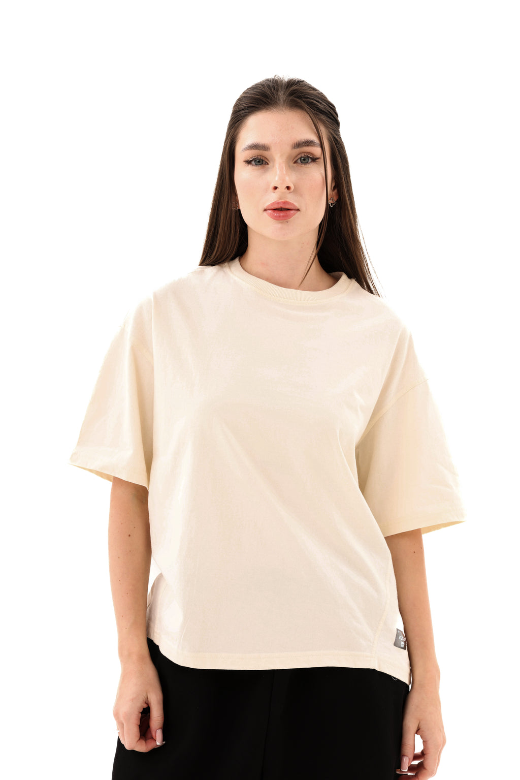 تي شيرت مؤلف بوكسي فيت V01 عاجي