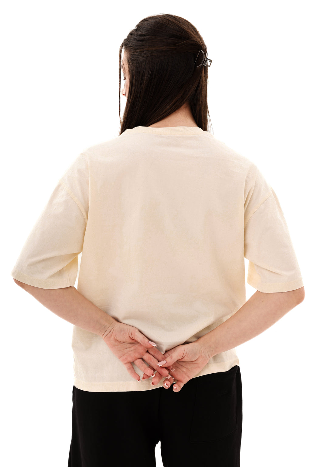 تي شيرت مؤلف بوكسي فيت V01 عاجي