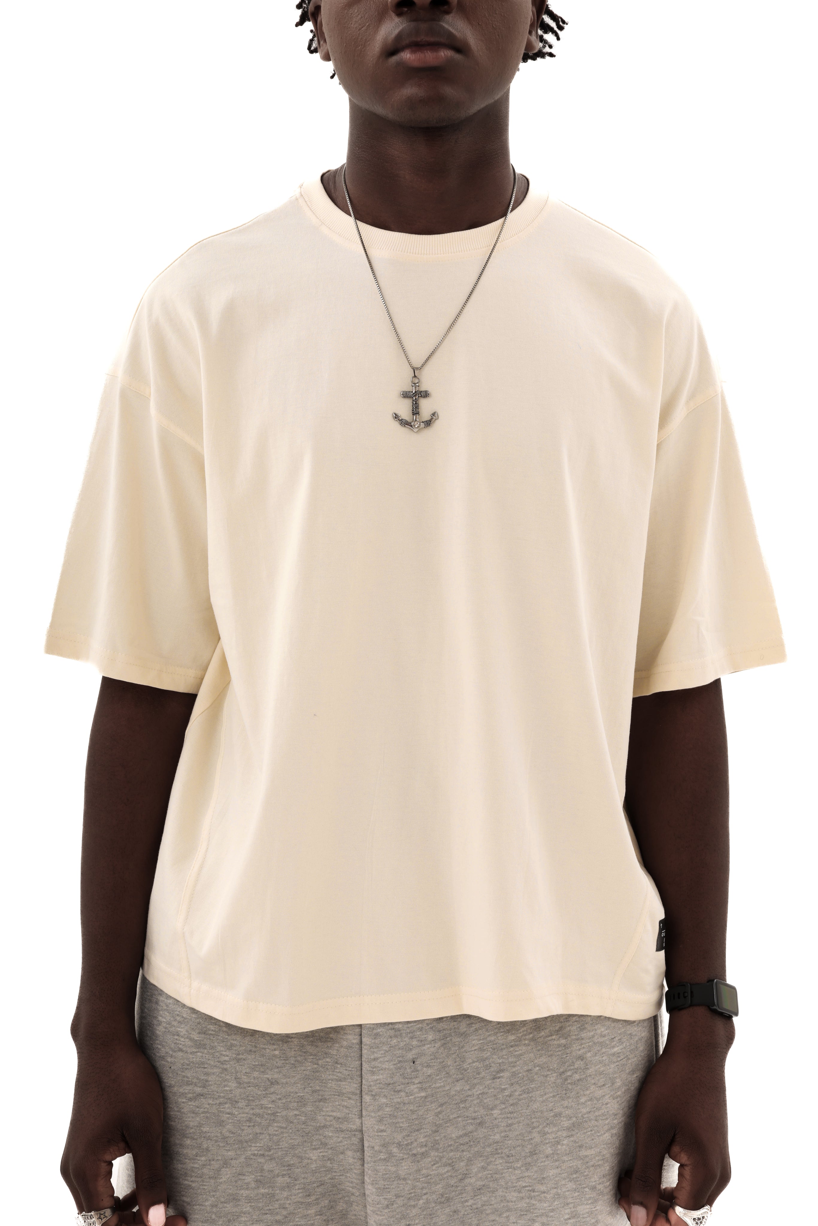 Author Boxy Fit T Shirt V01 Ivory
