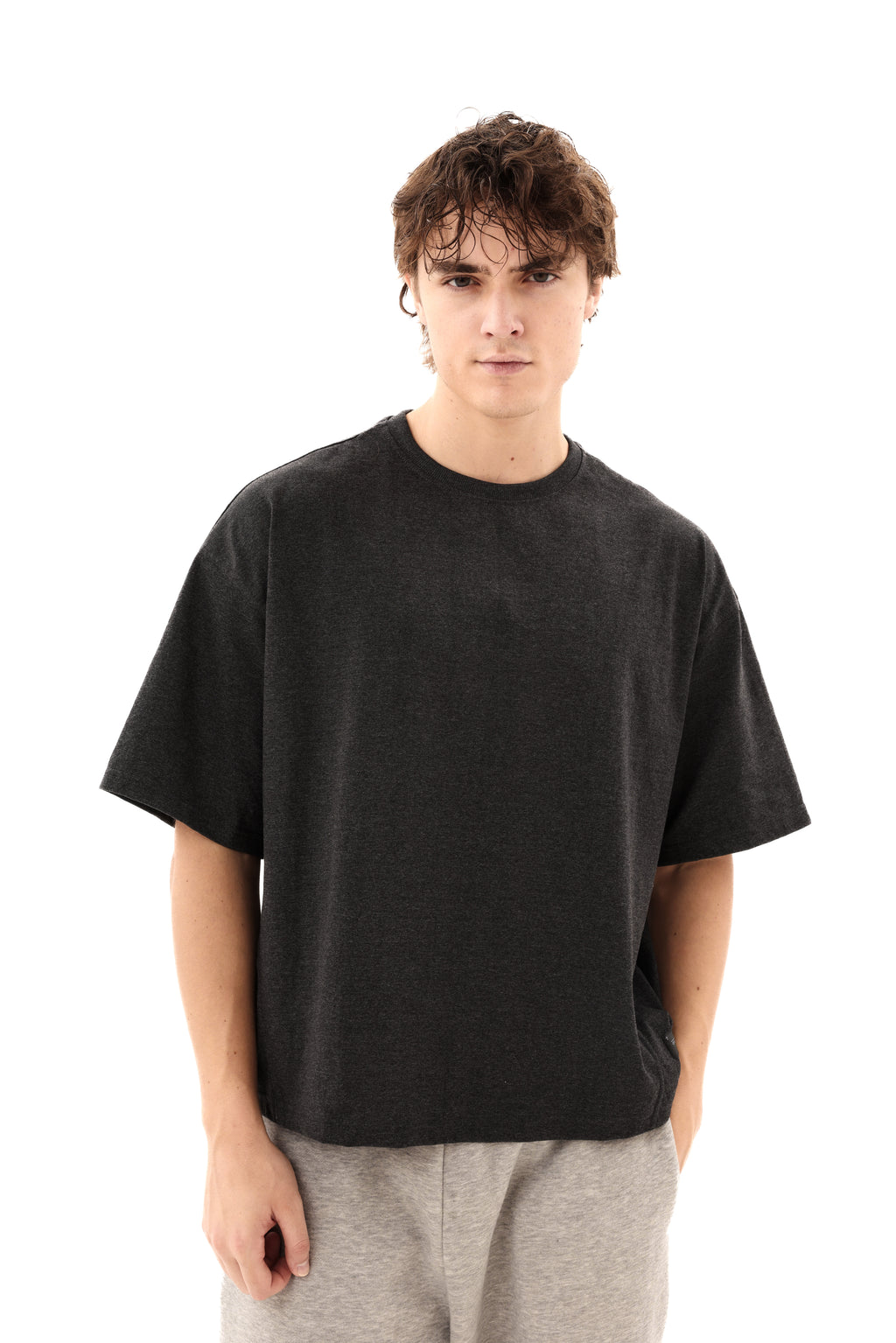 تي شيرت مؤلف بوكسي فيت V01 فحمي