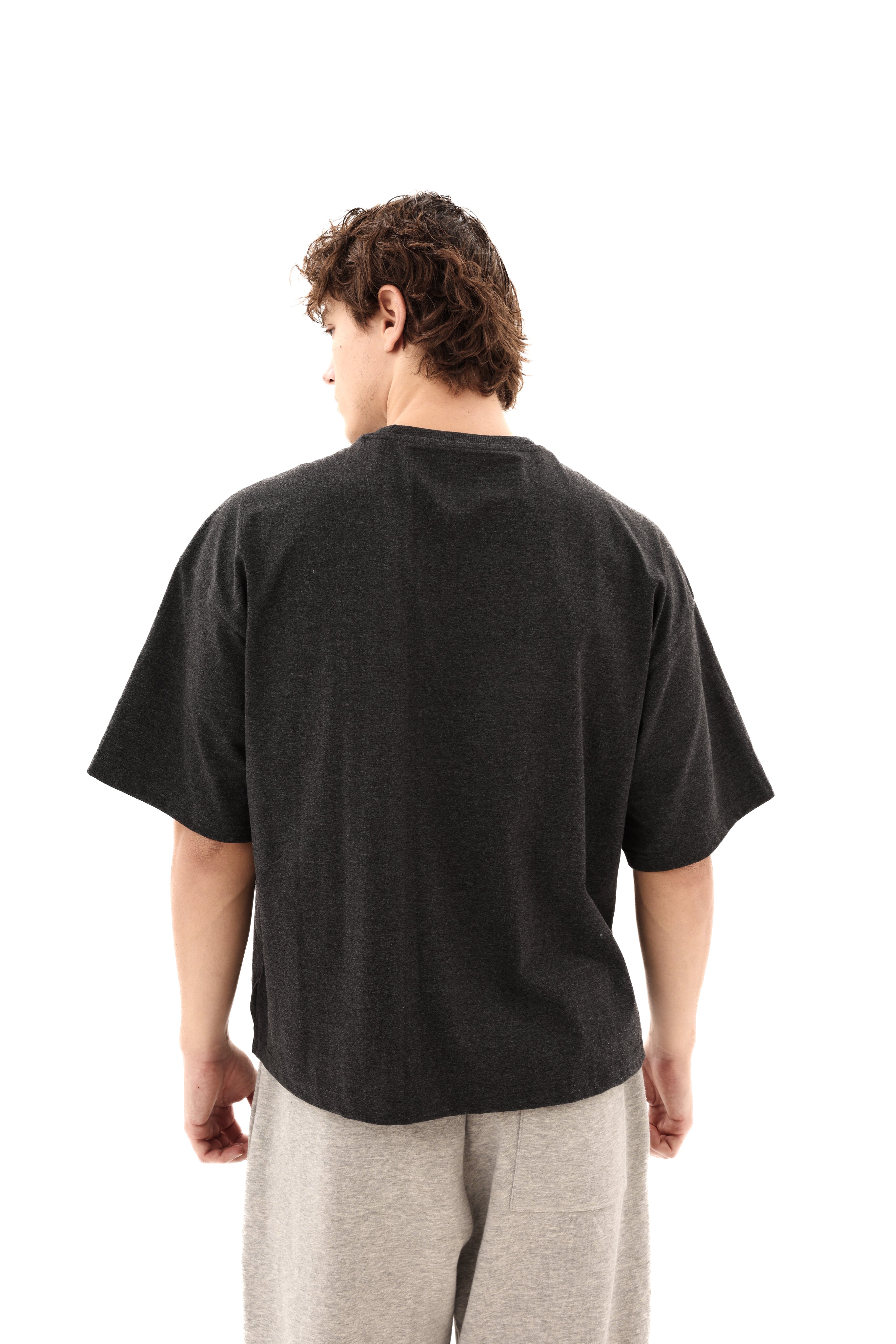 تي شيرت مؤلف بوكسي فيت V01 فحمي