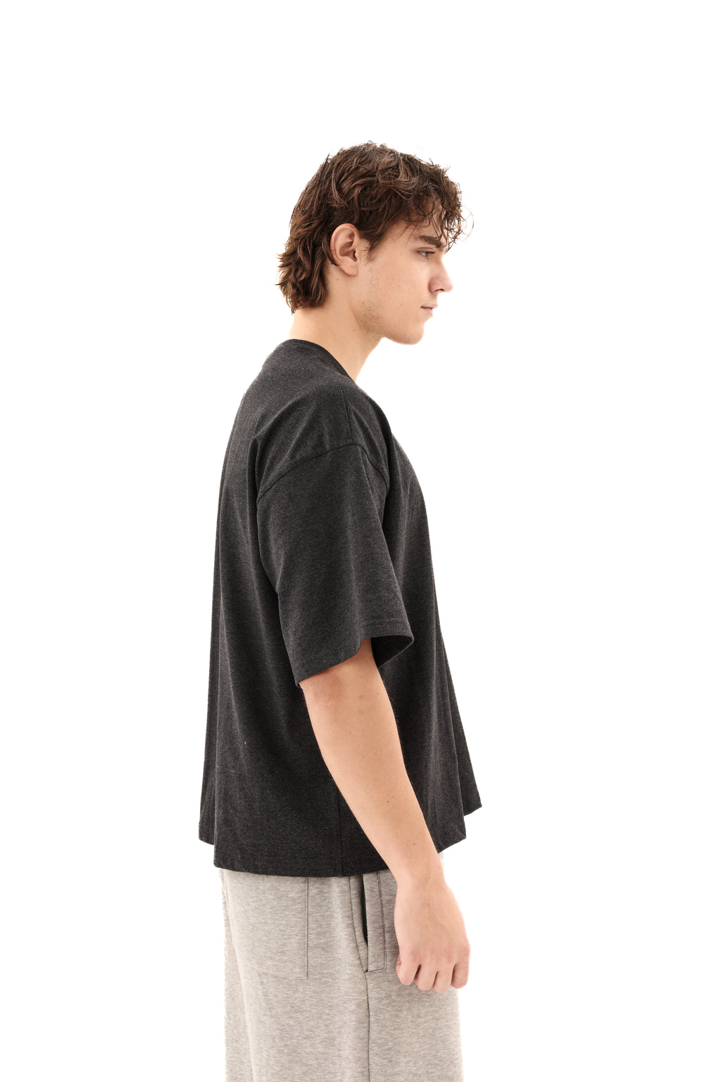 تي شيرت مؤلف بوكسي فيت V01 فحمي