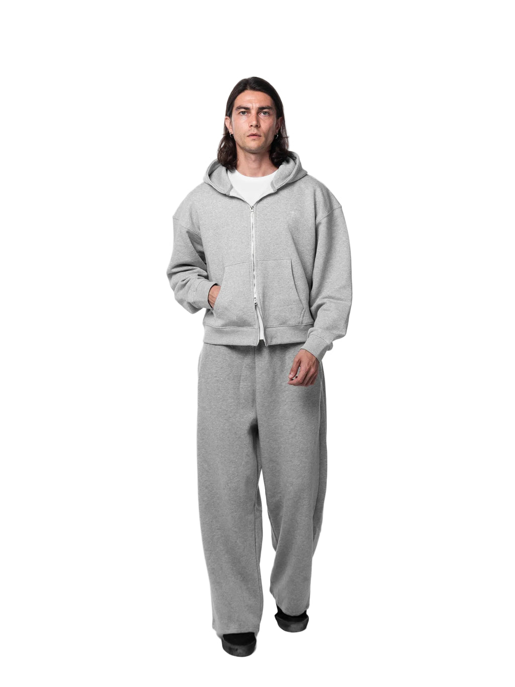 Author Boxy Zip-Up Hoodie | Grey