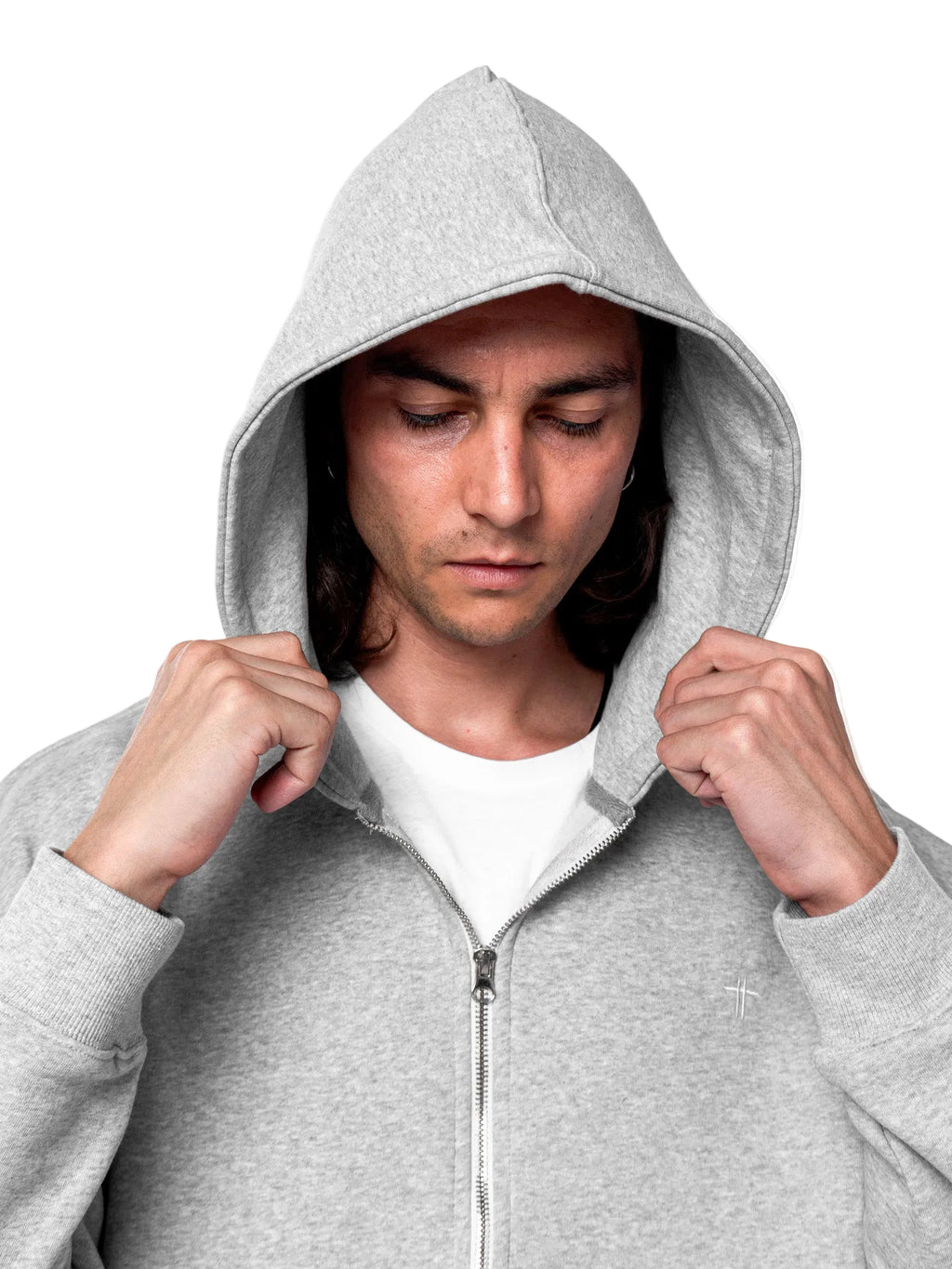 Author Boxy Zip-Up Hoodie | Grey