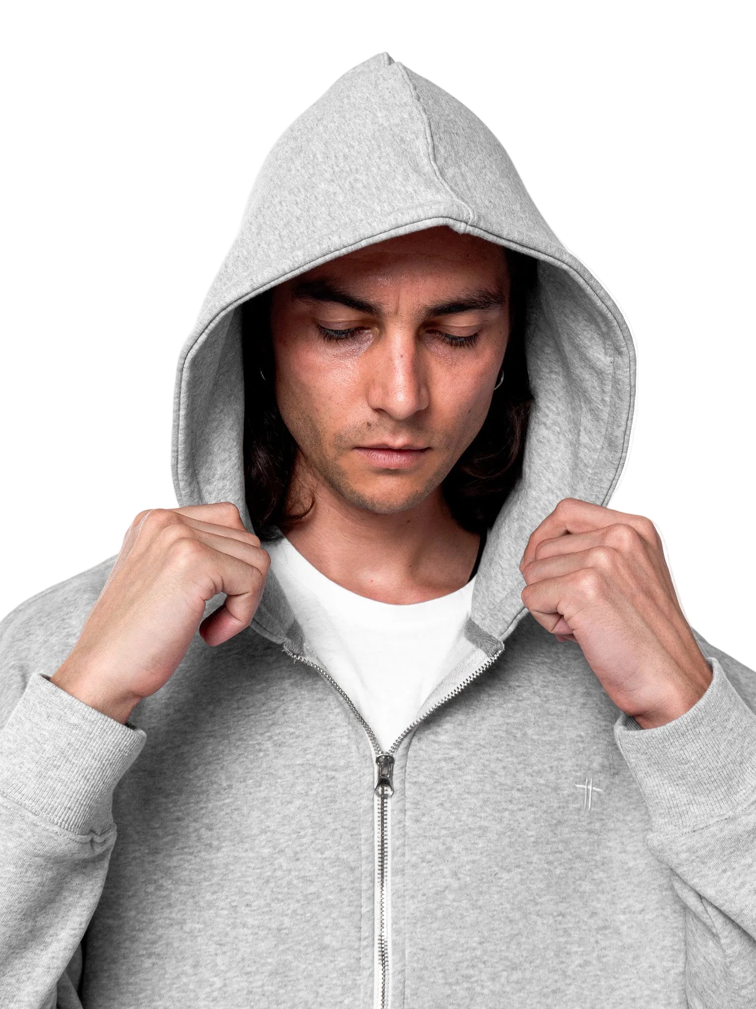 Author Boxy Zip-Up Hoodie | Grey