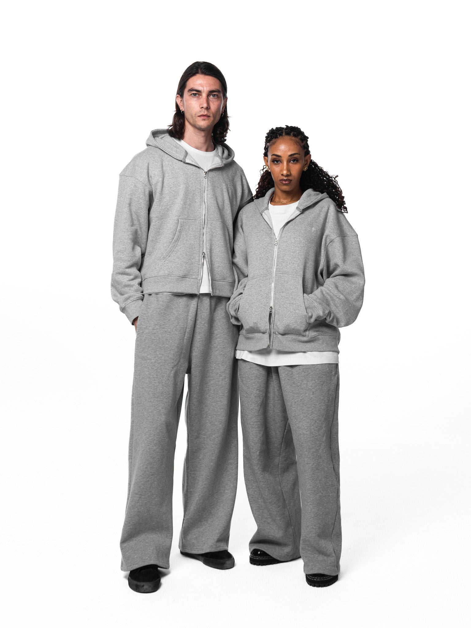 Author Boxy Zip-Up Hoodie | Grey